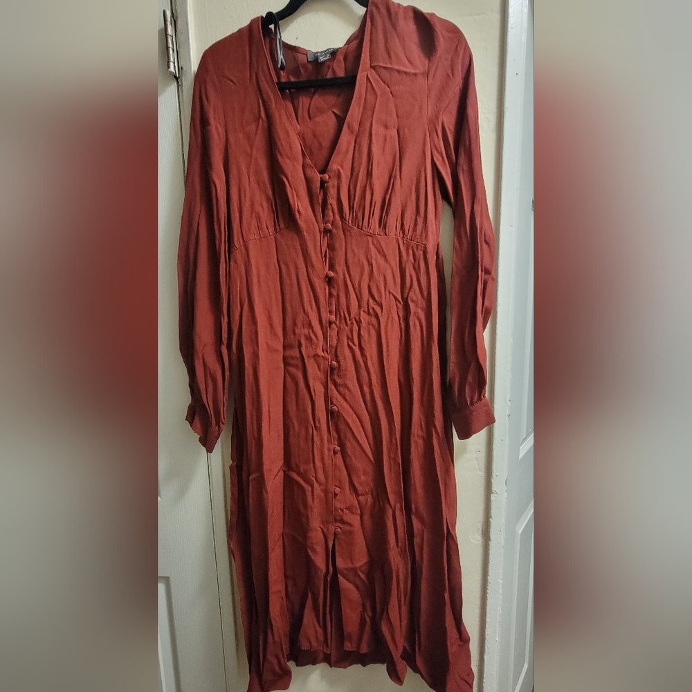 Primark Red-Rust Long Sleeve Dress 6